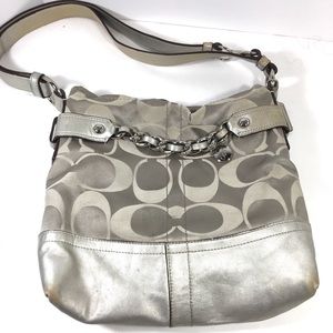 Coach Signature leather Canvas Shoulder Bag